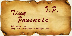 Tina Paninčić vizit kartica